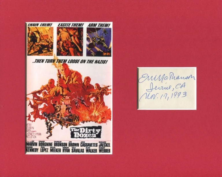 Erwin E. M. Nathanson The Dirty Dozen Author Signed Autograph Photo Display