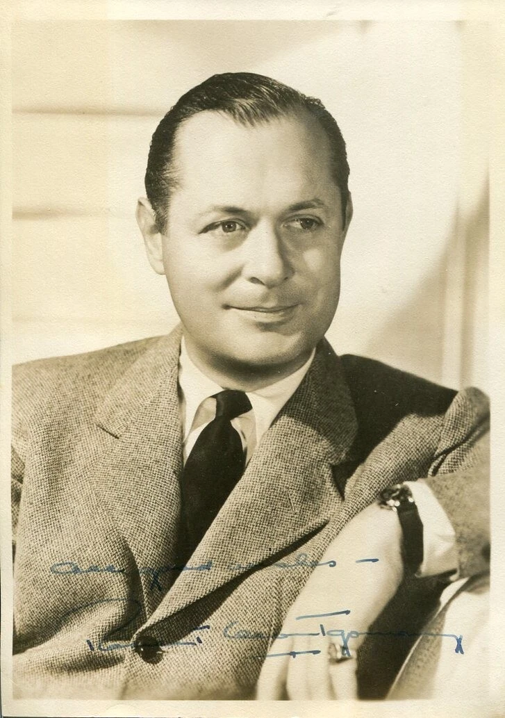 Robert Montgomery Night Must Fall Here Comes Mr. Jordan Signed Autograph Photo