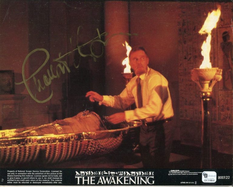 Charlton Heston The Awakening Ten Commandments Star Signed Autograph Photo COA