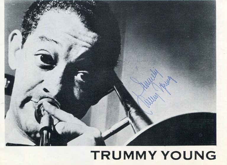 James Trummy Young Margie Trombonist Jazz Big Band Swing Signed Autograph Photo