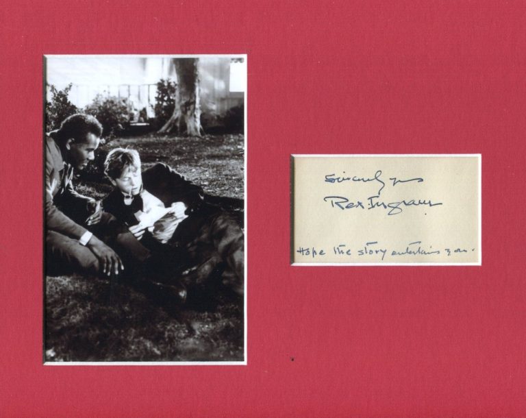 Rex Ingram The Adventures of Huckleberry Finn Signed Autograph Photo Display