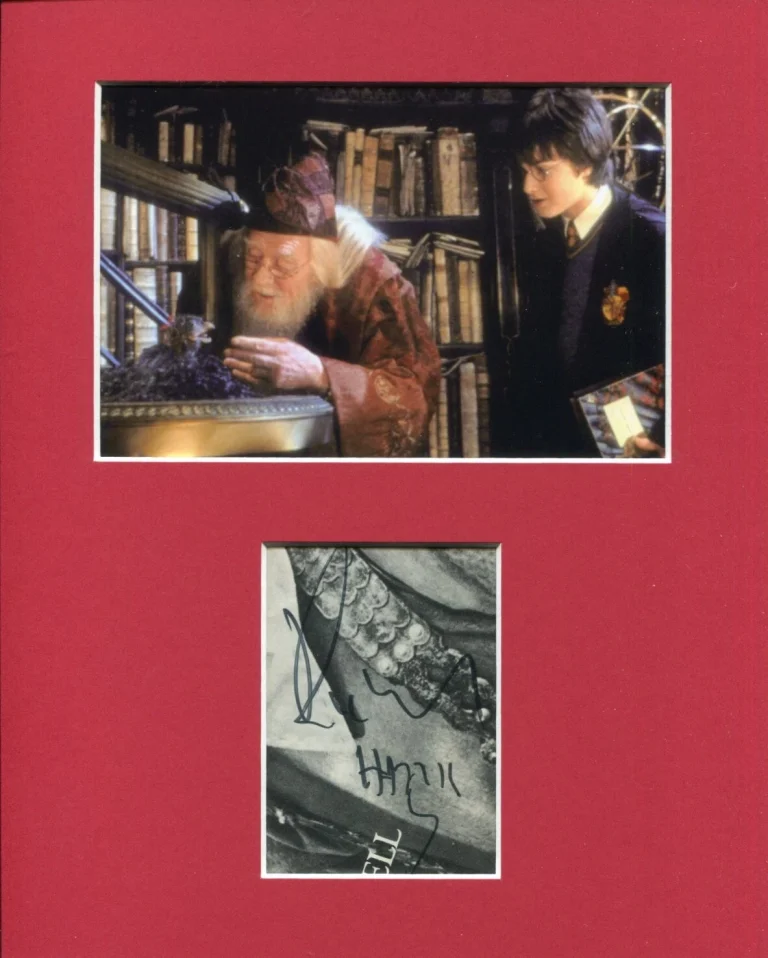 Richard Harris Dumbledore Harry Potter Rare Signed Autograph Photo Display JSA