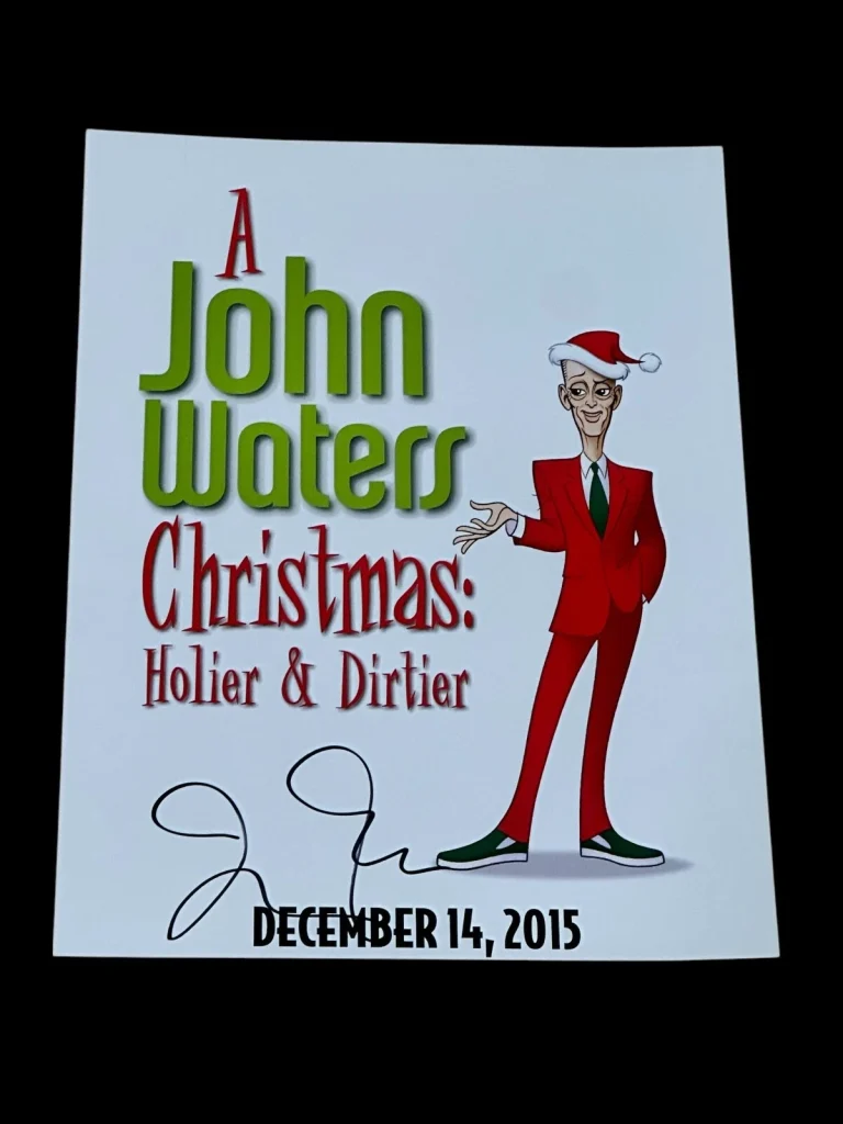 John Waters Polyester Pink Flamingos Rare Director Signed Autograph Photo Poster