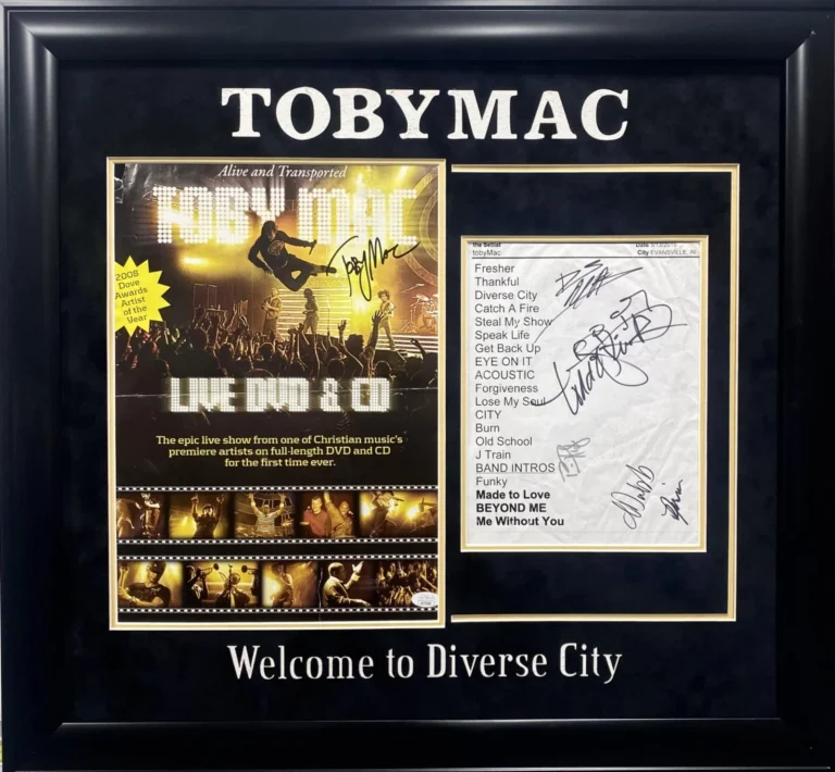 TobyMac Welcome To Diverse City Signed Autograph Frame Photo Display Setlist JSA
