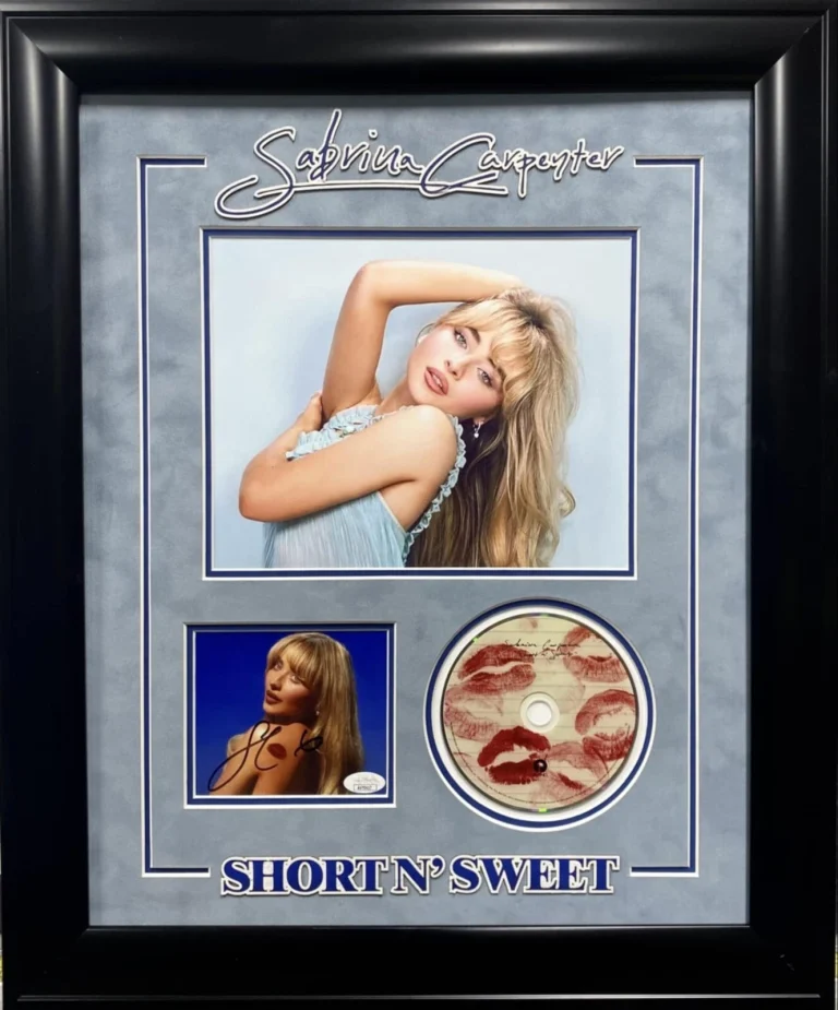 Sabrina Carpenter Nonsense Singer Signed Autograph Framed Photo Display JSA COA