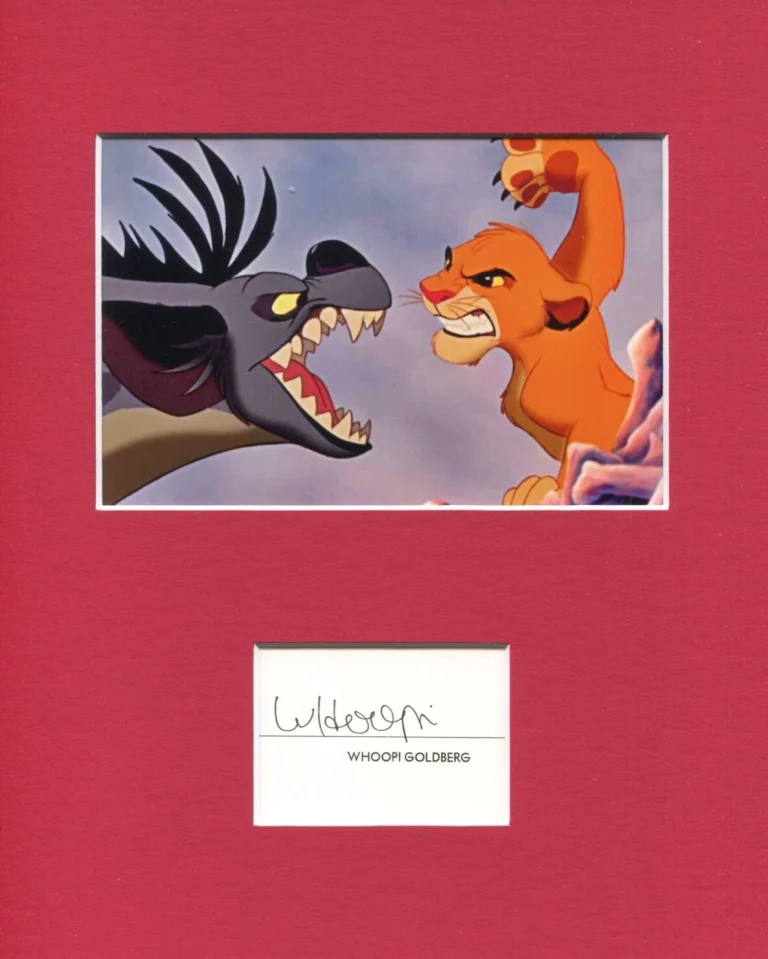 Whoopi Goldberg The Lion King Disney Shenzi Voice Signed Autograph Photo Display