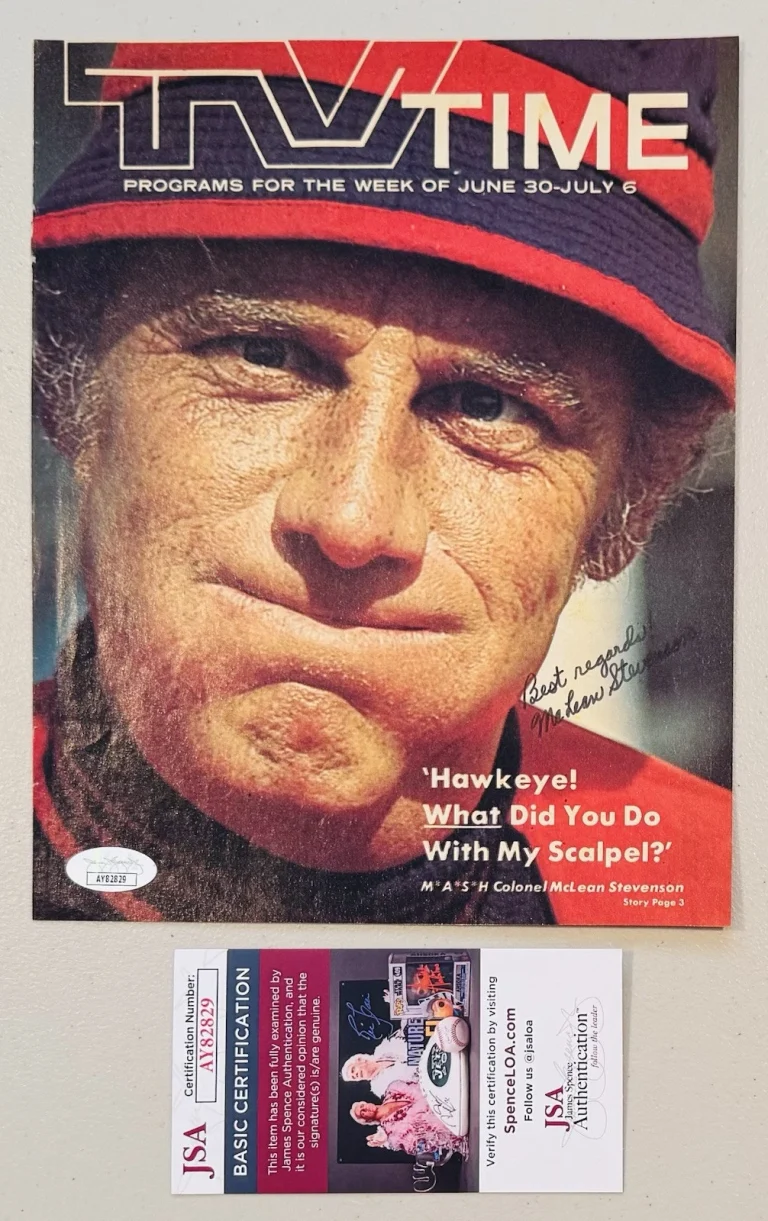 McLean Stevenson Signed Autographed 8x10 Magazine Cover JSA Cert MASH M*A*S*H