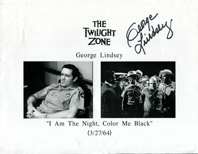 George Lindsey I Am The Night Color Me The Twilight Zone Signed Autograph Photo