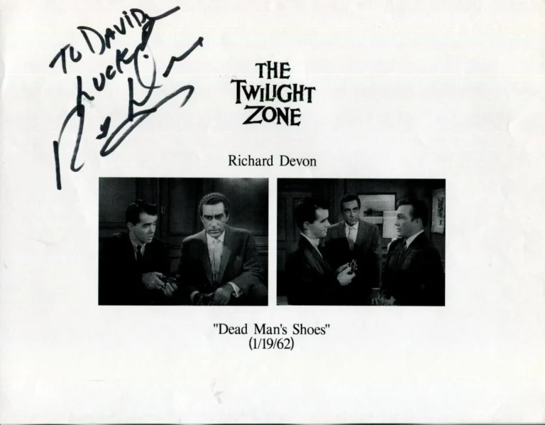 Richard Devon Dead Man's Shoes The Twilight Zone Signed Autograph Photo