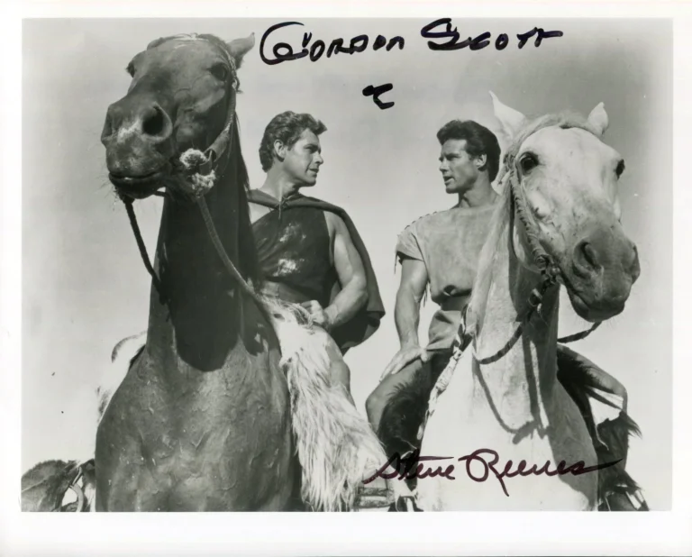 Gordon Scott Steve Reeves Duel Of The Titans Signed Autograph Photo