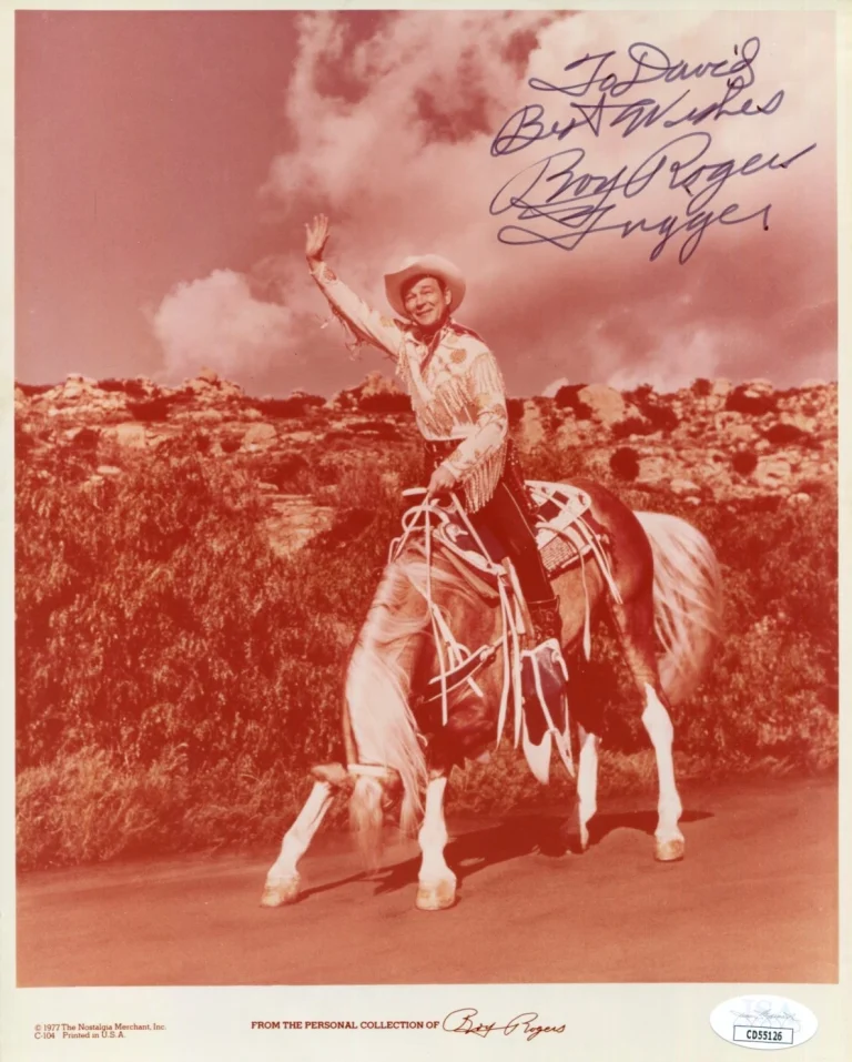 Roy Rogers King of the Cowboys Western Star Singer Signed Autograph Photo JSA