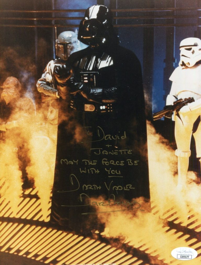 David Prowse Star Wars Darth Vader Rare Quote Signed Autograph Photo JSA