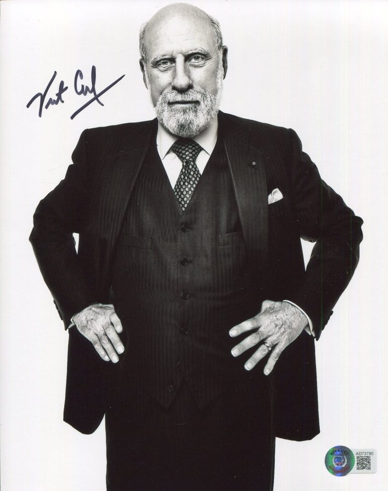 Vint Cerf Father Of Internet TCP/IP Inventor Google Signed Autograph Photo BAS