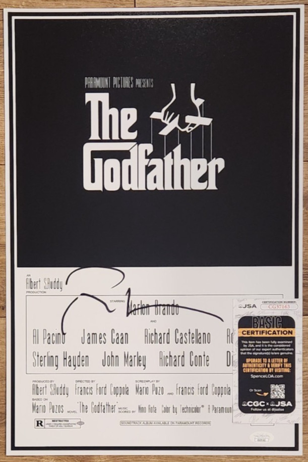 Francis Ford Coppola Signed 12x18 Poster w/ JSA COA #CG37163 The Godfather Photo
