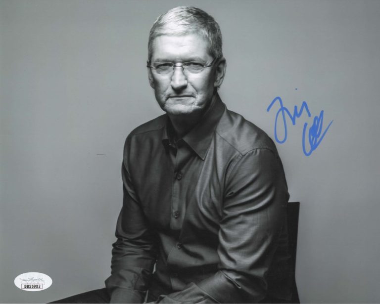 Tim Cook Signed 8x10 Photo w/ JSA LOA #BB55903 Apple CEO