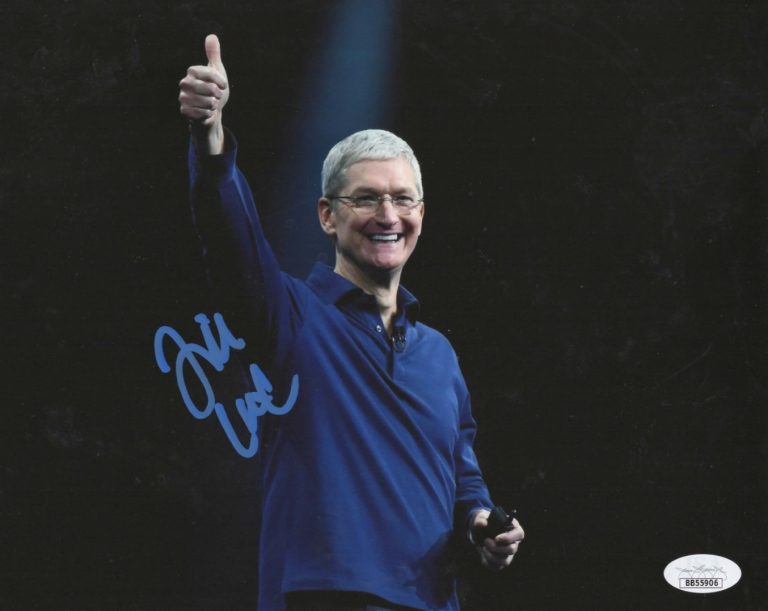 Tim Cook Signed 8x10 Photo w/ JSA LOA #BB55906 Apple CEO
