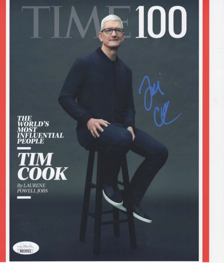 Tim Cook Signed 8x10 Photo w/ JSA LOA #BB55902 Apple CEO Time Magazine