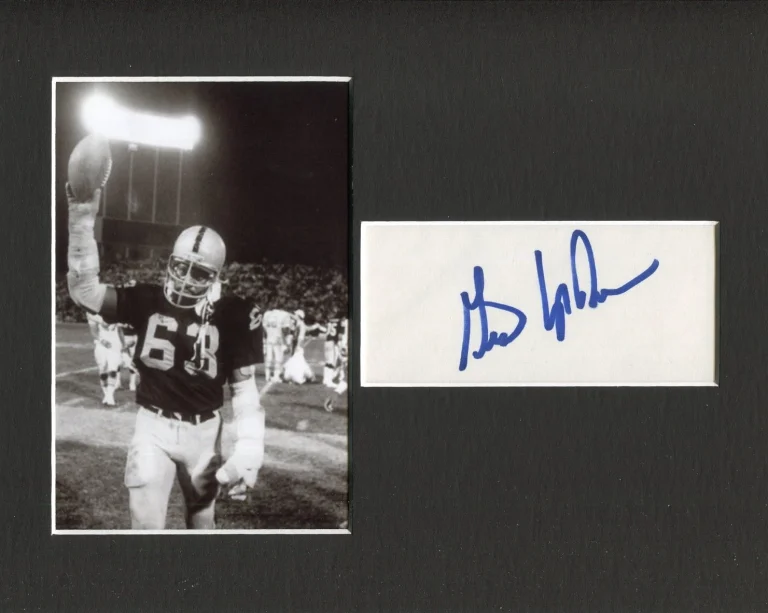 Gene Upshaw Oakland Raiders HOF 2x Super Bowl Signed Autograph Photo Display