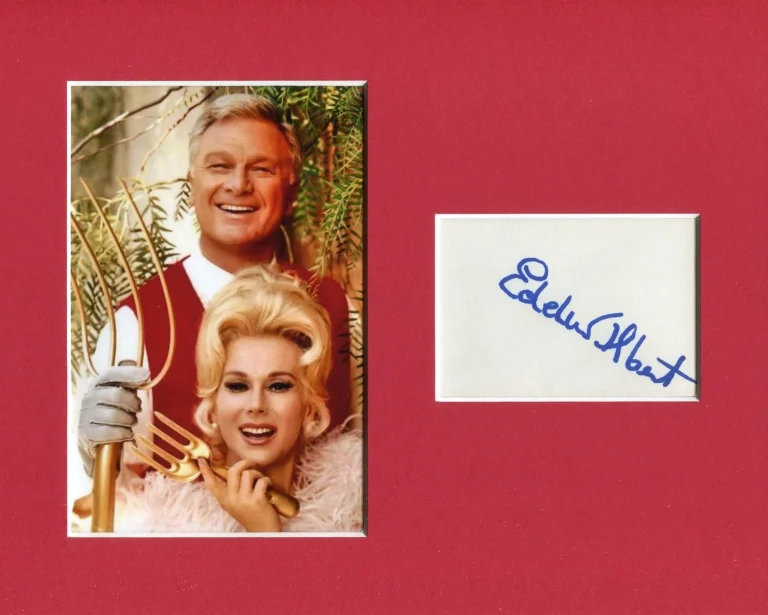 Eddie Albert Green Acres Signed Autograph Photo Display With  Eva Gabor