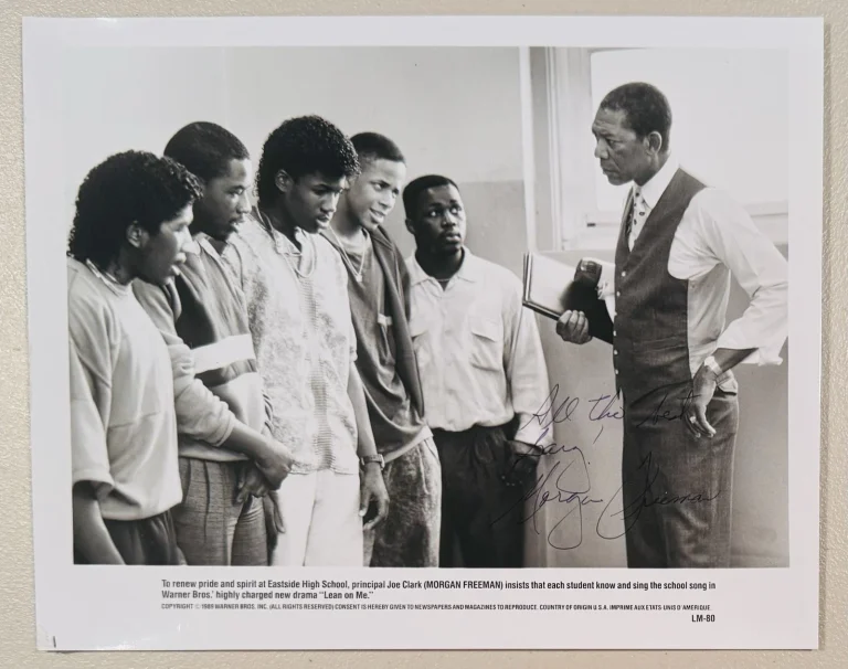 Morgan Freeman Vintage Signed Autographed Lean On Me 8x10 Photo SWAU Cert