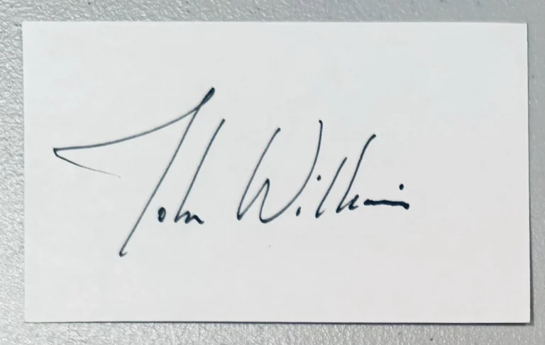 John Williams Signed Autographed 3x5 Card SWAU Authenticated Star Wars Jaws 4