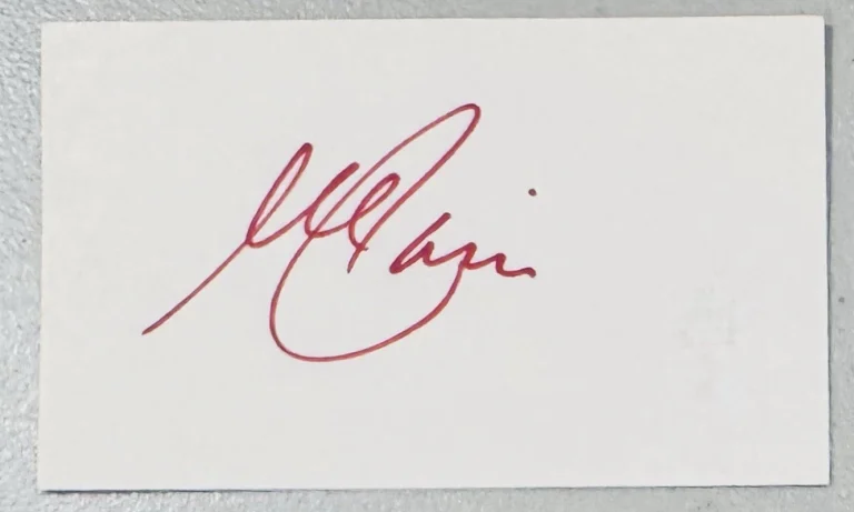 Al Pacino Vintage Signed Autographed 3x5 Card SWAU Authenticated The Godfather 2