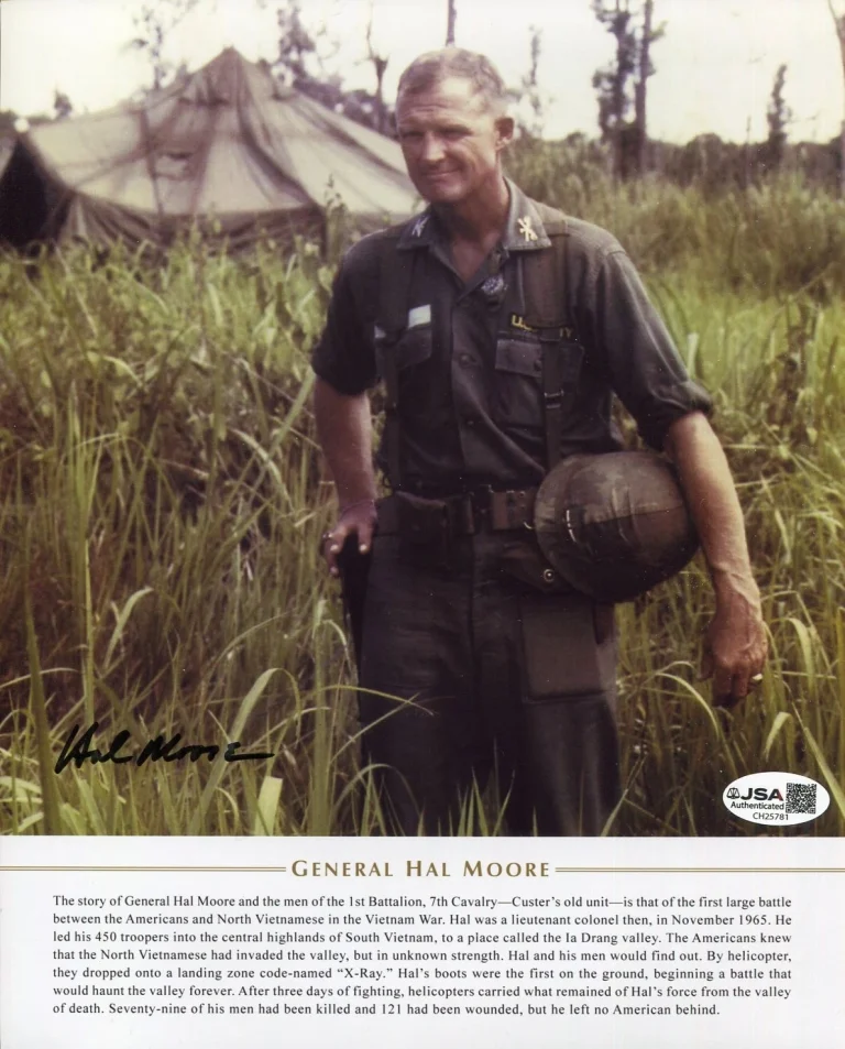 General Harold Hal Moore We Were Soldiers Once Signed Autograph Photo JSA