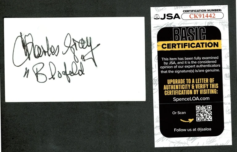 Charles Gray Signed Autographed 3x5 Card w/ Blofeld Inscription JSA James Bond