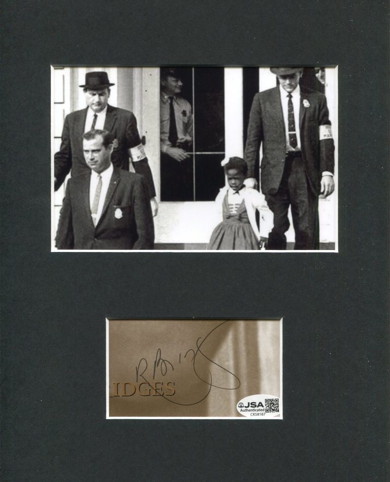 Ruby Bridges Civil Rights Desegregate Student Signed Autograph Photo Display JSA