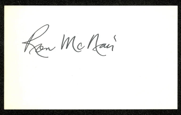 Ronald McNair Signed Autographed 3x5 Card BAS Beckett Cert Challenger NASA Ron