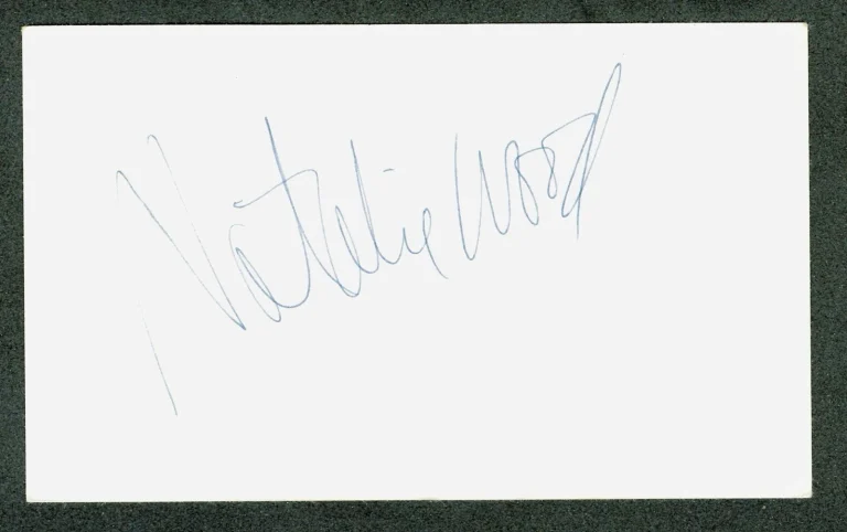 Natalie Wood Signed Autographed 3x5 Card Beckett BAS Letter West Side Story