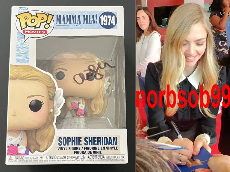 AMANDA SEYFRIED SIGNED MAMMA MIA SOPHIE FUNKO w/EXACT VIDEO PROOF & BECKETT COA