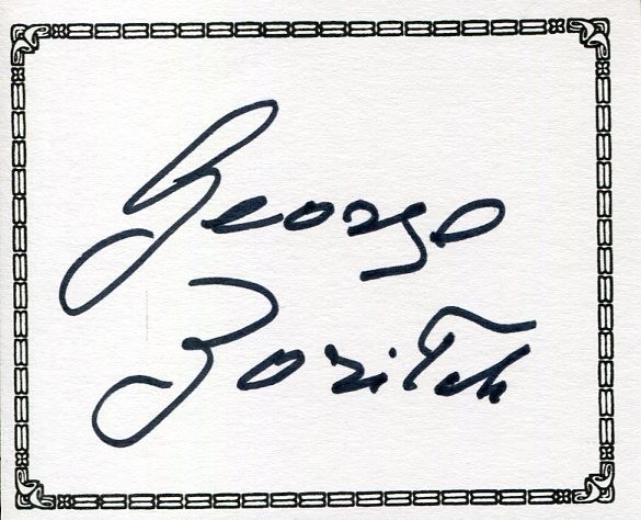 George Zoritch Ballet Russe Dance Broadway Star Rare Signed Autograph