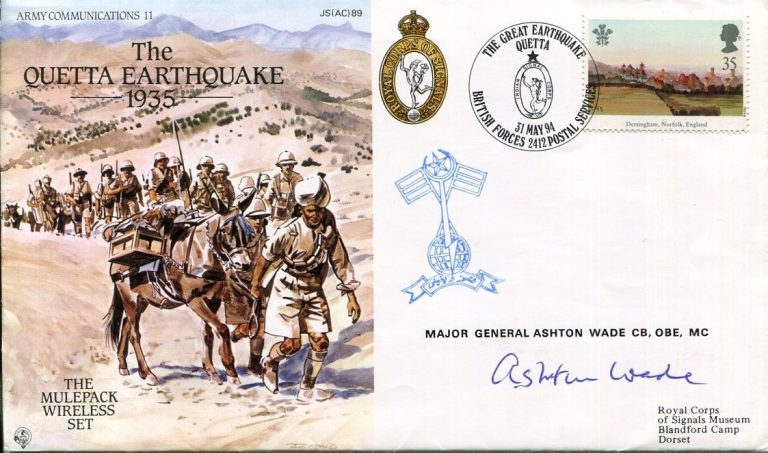 Major General Ashton Wade Malaya Command WWI WWII War Signed Autograph