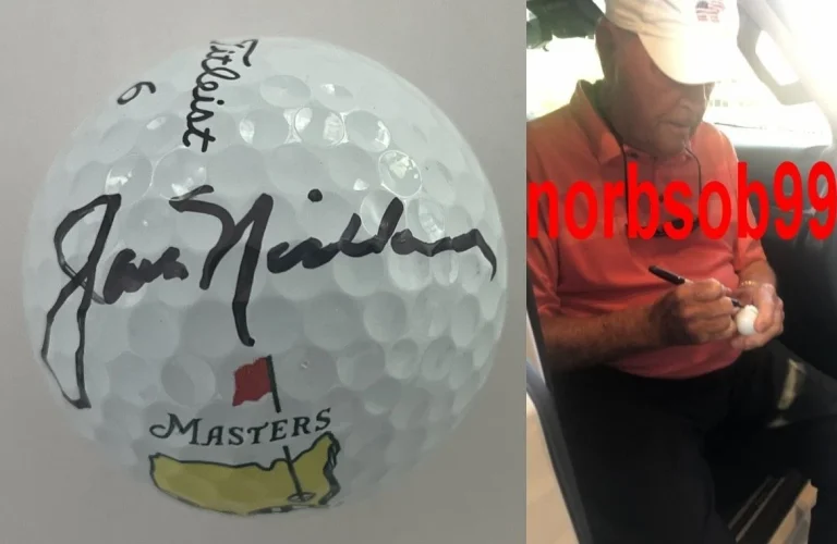 JACK NICKLAUS SIGNED AUTOGRAPH TITLEIST 6 MASTERS GOLF BALL w/EXACT PROOF & COA