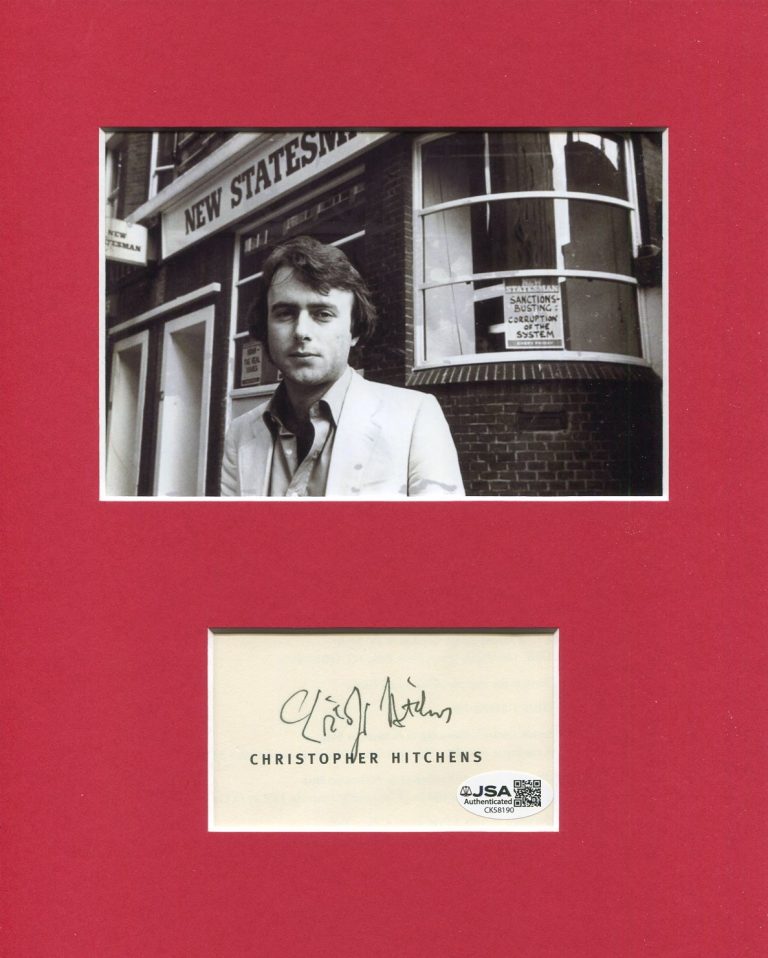Christopher Hitchens New Atheism Author Rare Signed Autograph Photo Display JSA