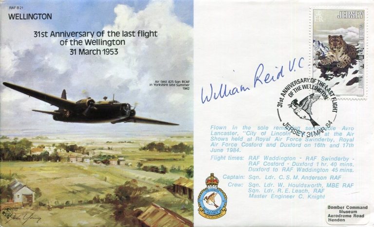 William Reid WWII War Fighter Pilot RAF Victoria Cross VC Signed Autograph