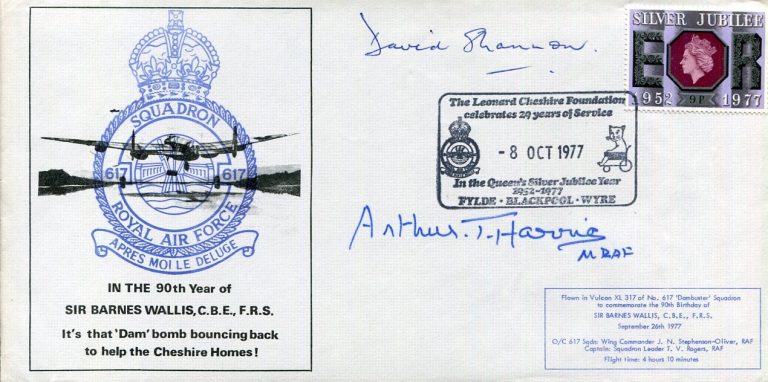 Dave Shannon Arthur Harris RAF Bomber Dambusters Raid WWII War Signed Autograph