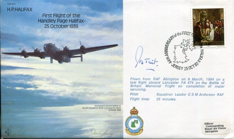 James Brian Tait DSO WWII War 101 Bombing Missions Sunk Tirpitz Signed Autograph