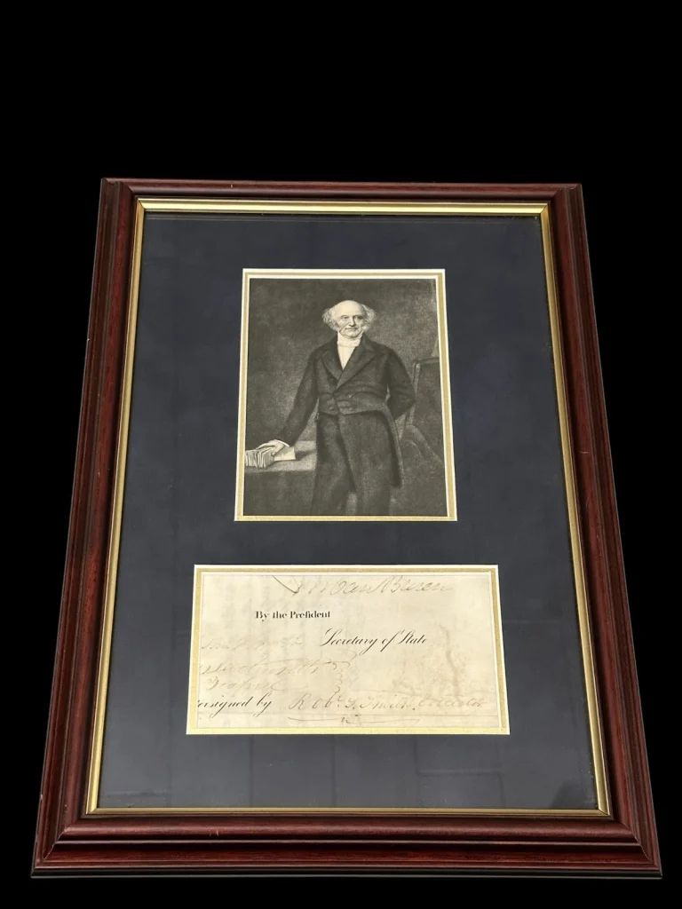 Martin Van Buren US President VP Secretary State Signed Autograph Photo Display
