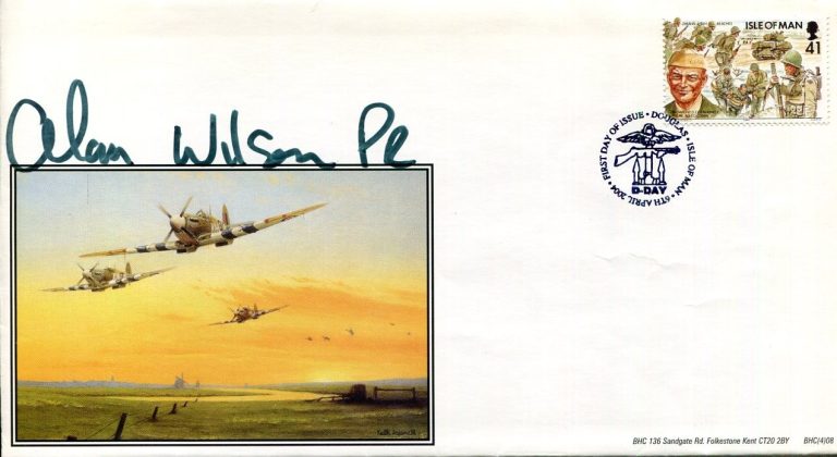 Flight Lt Alan Wilson Mark II Spitfire D-Day RAF WWII War Signed Autograph