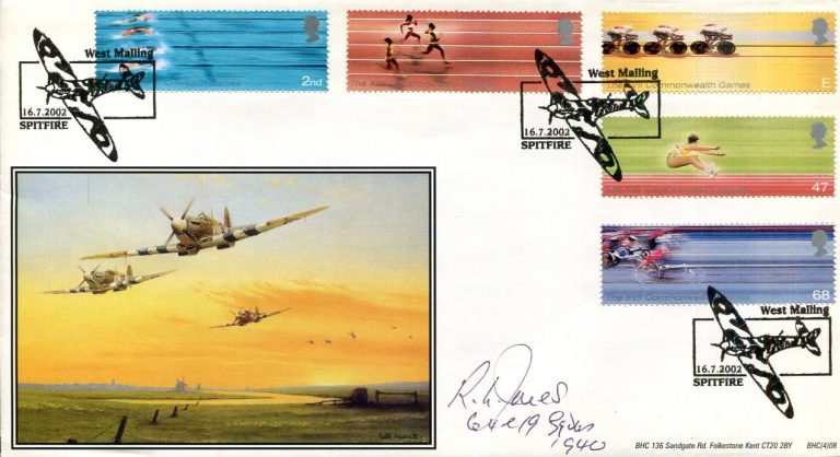 Richard Jones RAF Spitfire Pilot Battle Of Britain WWII War Signed Autograph