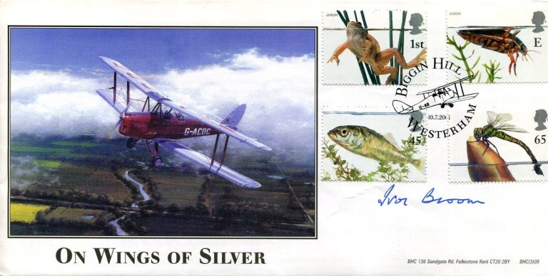 Air Marshal Sir Ivor Broom RAF WWII War Fighter Pilot No 163 Sq Signed Autograph