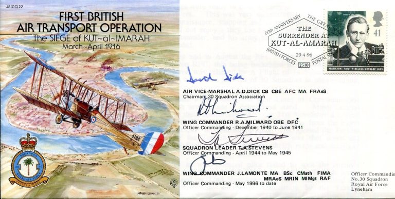 A. D. Dick R. A. Milward T. A. Stevens J. Lamonte RAF WWII War Signed Autograph