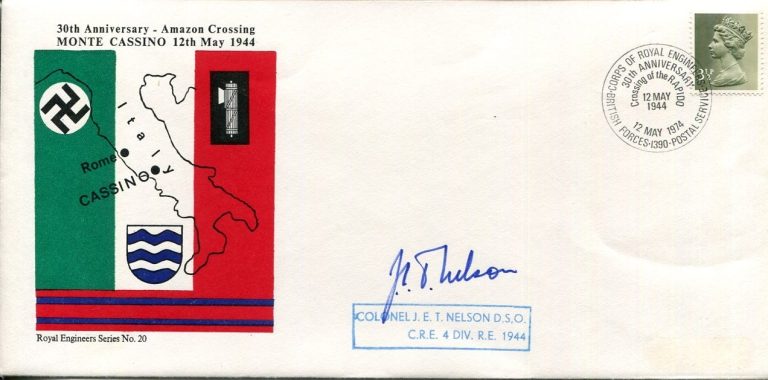 Colonel J. E. T. Nelson Amazon Crossing Monte Cassino WWII War Signed Autograph