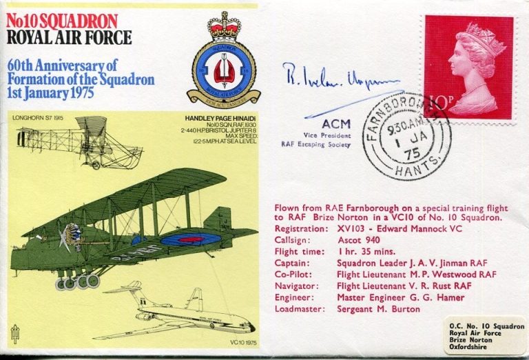 Air Chief Marshal Ronald Ivelaw-Chapman RAF Bomber Com WWII War Signed Autograph