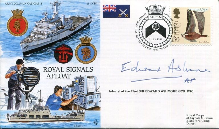 Admiral Of The Fleet Edward Ashmore Royal Signals WWII War Signed Autograph