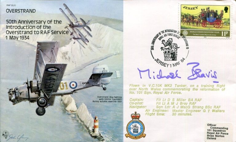 Air Chief Marshal Michael Beavis RAF Pilot Overstrand WWII War Signed Autograph