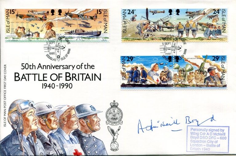 Archie Douglas McNeill Boyd Battle Of Britain WWII War Signed Autograph