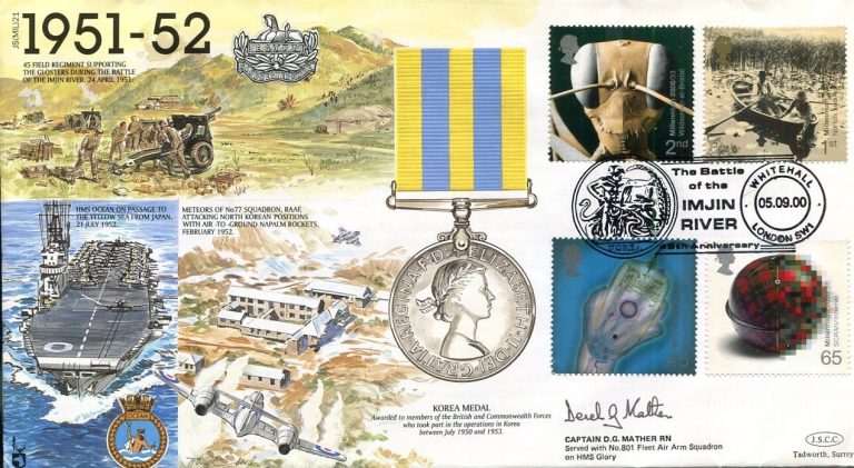 Captain D. G. Mather RN No 801 Fleet HMS Glory Korean War Signed Autograph